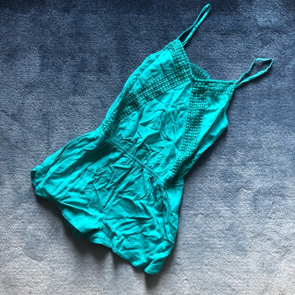 American Eagle Outfitters Other American Eagle Teal Romper Poshmark